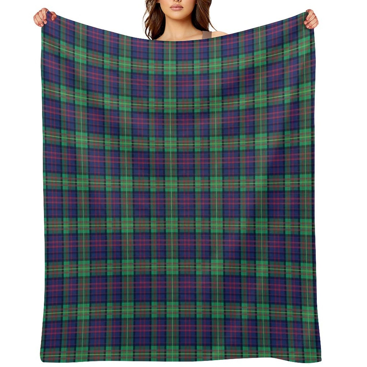 Carnegie Mellon University Tartan Plaid Throw Blanket