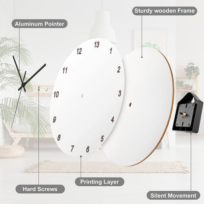 13 Hour Clock Face Wall Clock