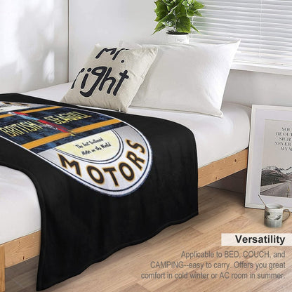 British Seagull Outboard Motors UK Sticker Throw Blanket