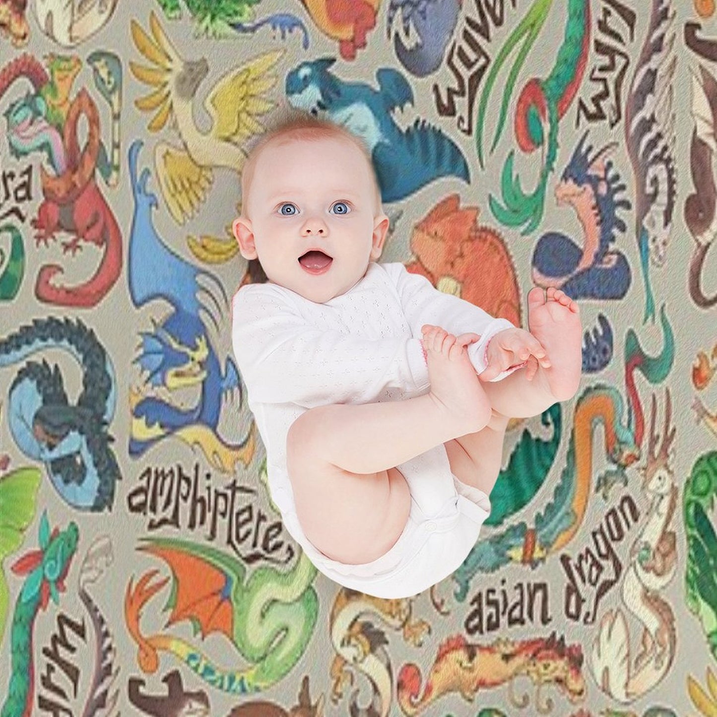 Mini Dragon Compendium Throw Blanket