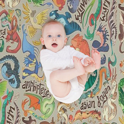 Mini Dragon Compendium Throw Blanket