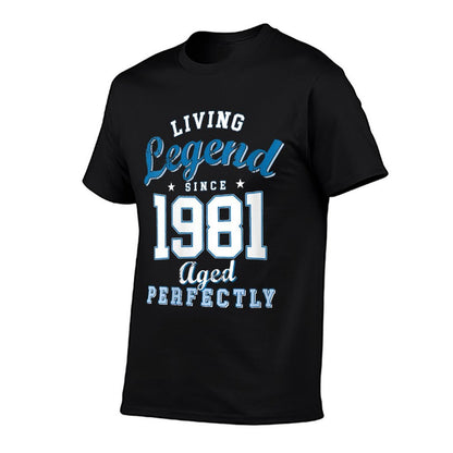 Womens 40th Birthday Living Legend Born in 1981 40 Years Old  Odor-resistant T-Shirt