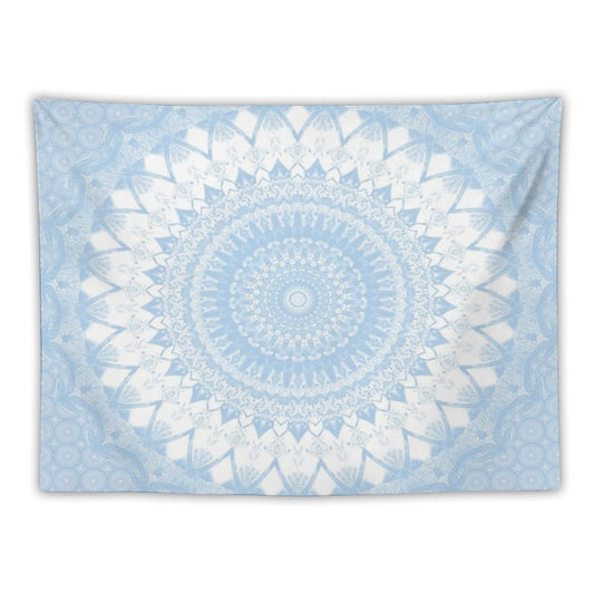 Baby Blue Boho Mandala Tapestry