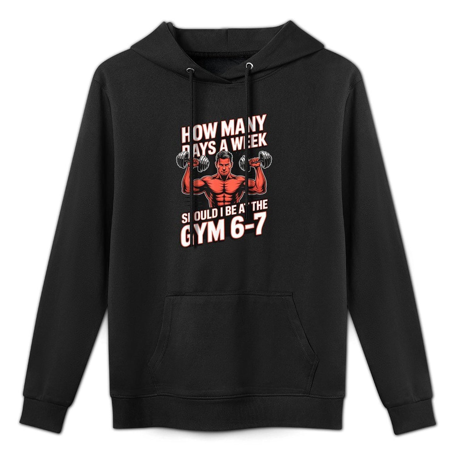 67 Six Seven Meme 6-7 Funny Gym Fitness Adjustable Hood Hoodie