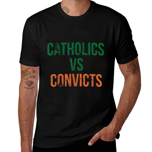 Catholics Vs Convicts Vintage Retro Style  Stretchy T-Shirt