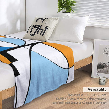 Mid Century Modern Lykes Blues Throw Blanket