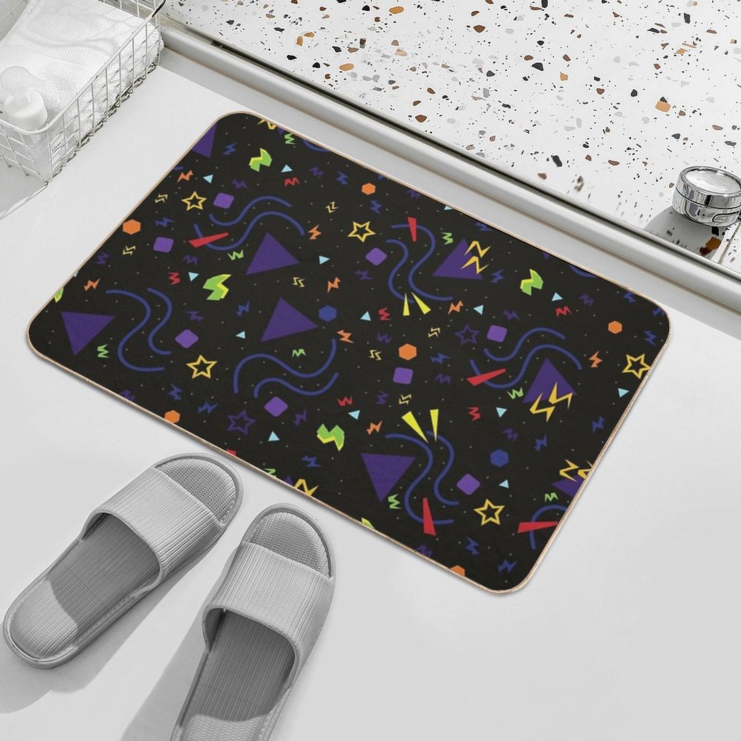 Nostalgic 90s Movie Theatre  Bowling Alley  Roller Rink  Arcade Carpet Bath Mat