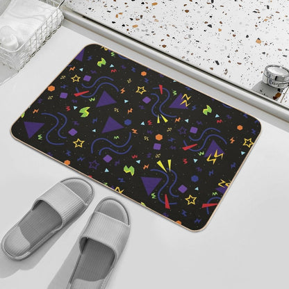 Nostalgic 90s Movie Theatre  Bowling Alley  Roller Rink  Arcade Carpet Bath Mat