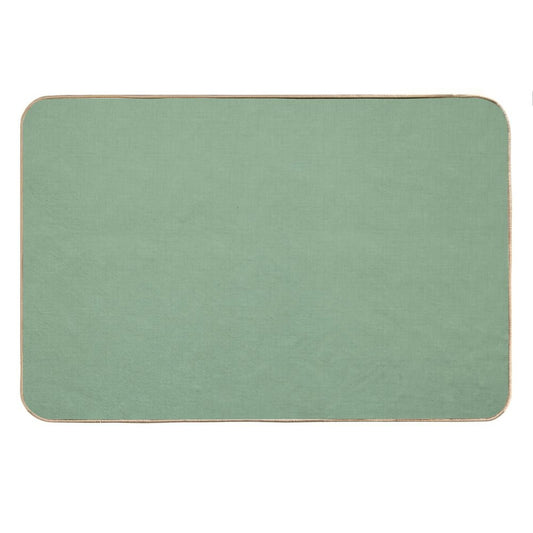 Textured Muted Green. Bath Mat