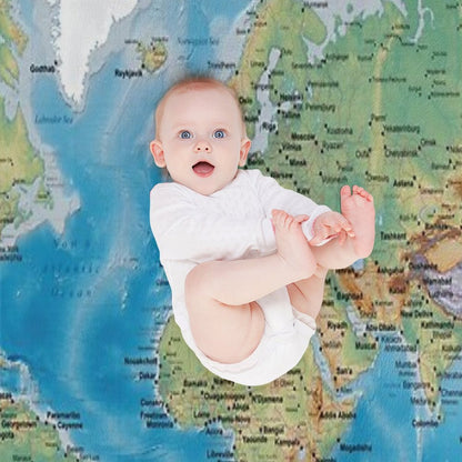 Huge Detailed World Map - Great for Homeschooling Throw Blanket