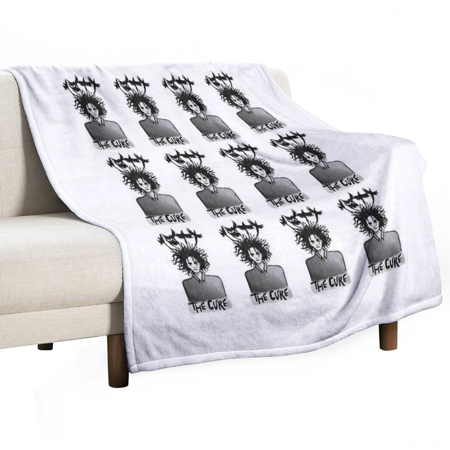 The Cure Print 1 Throw Blanket