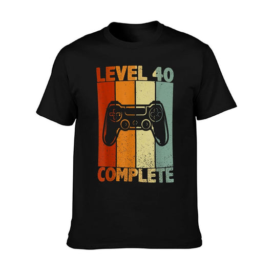 Level 40 Complete Gaming Lover Men Women 40th Birthday Gift  Polyester Blend T-Shirt