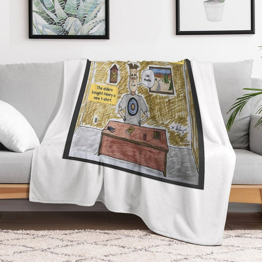 Henry The Preacher with The T-Shirt Bullseye Throw Blanket