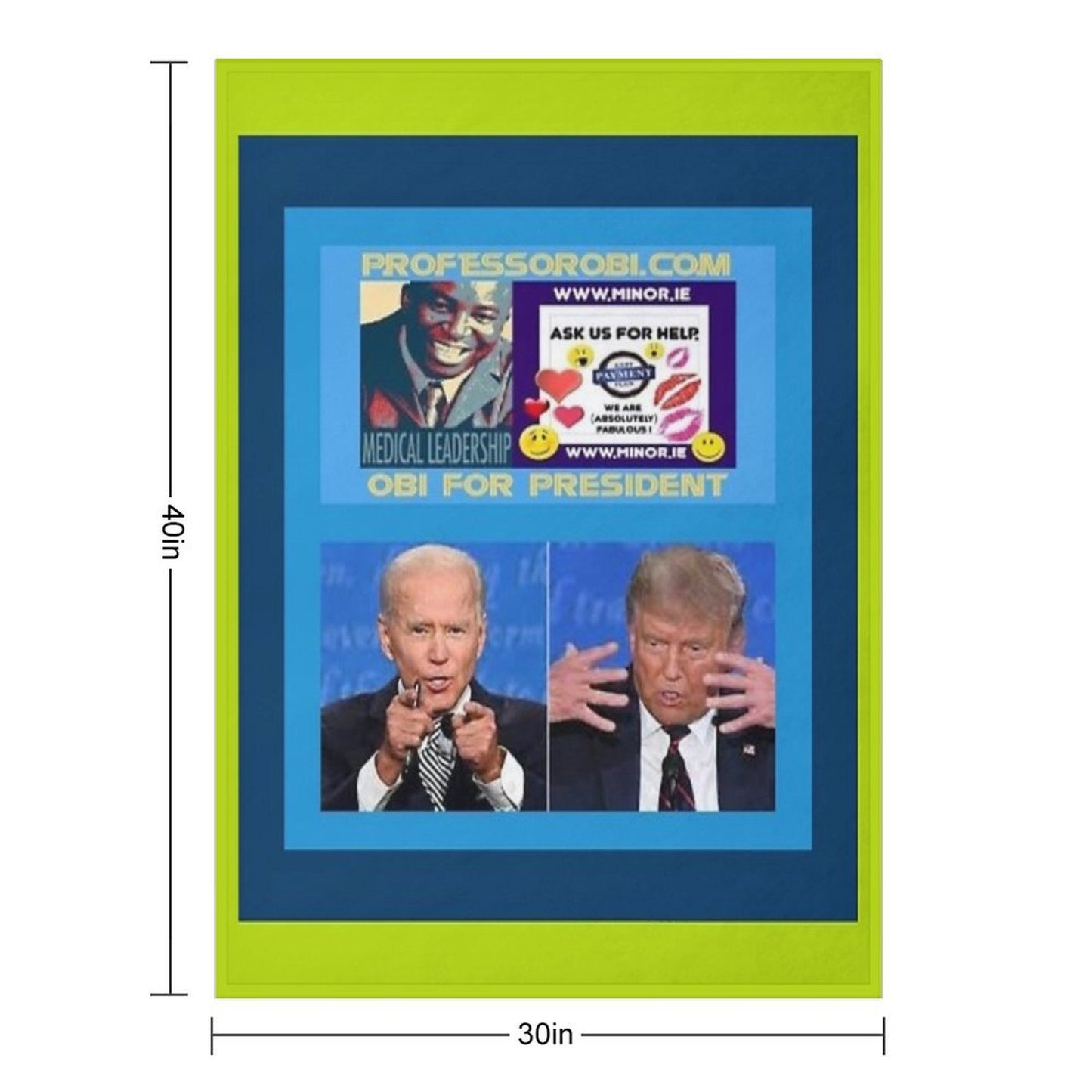 Professor Doctor Joseph Chikelue Obi  Independent  Design J  Obi For President  Ireland  Irish Presidential Election News. Throw Blanket