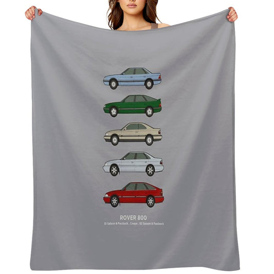 Rover 800 Classic Car Collection Throw Blanket