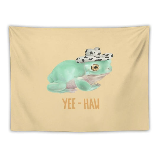 Cowboy Frog Tapestry