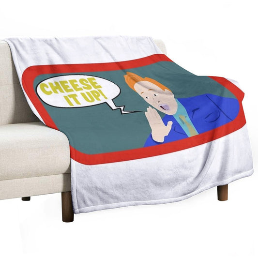 Cheese It Up! #cheeseitup Conan Shouting at Jordan T Shirt Throw Blanket