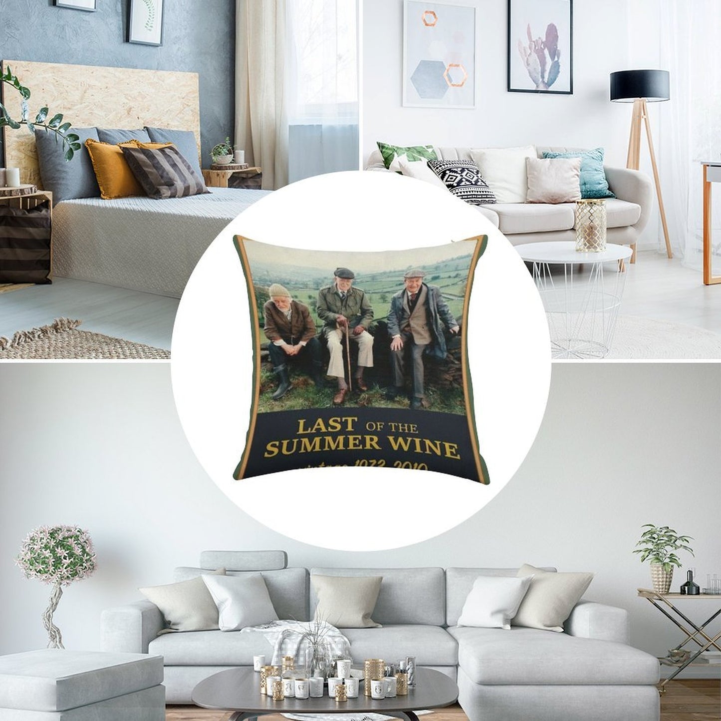 Last of The Summer Wine Linen Throw Pillow Cover