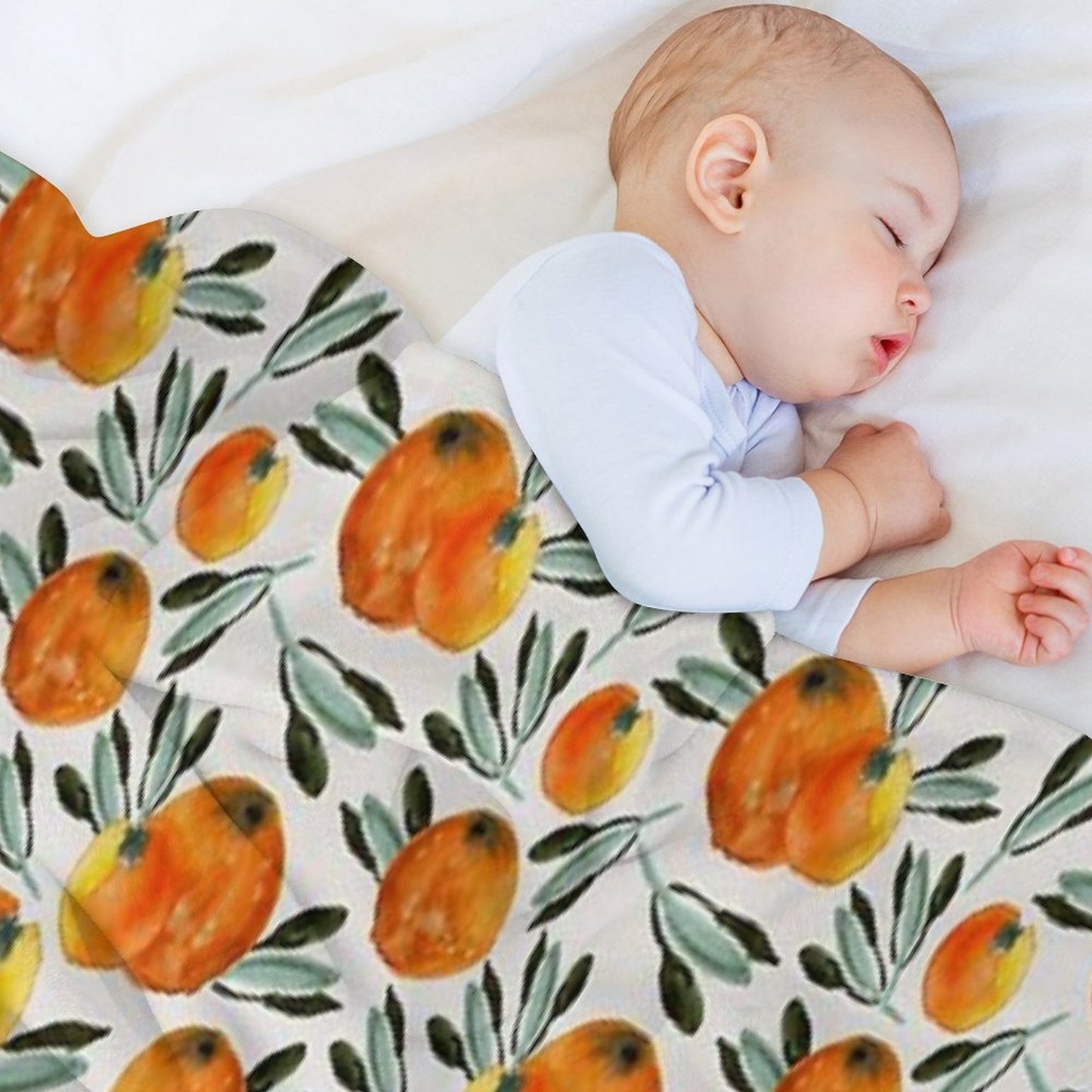 Sunny Orange Throw Blanket