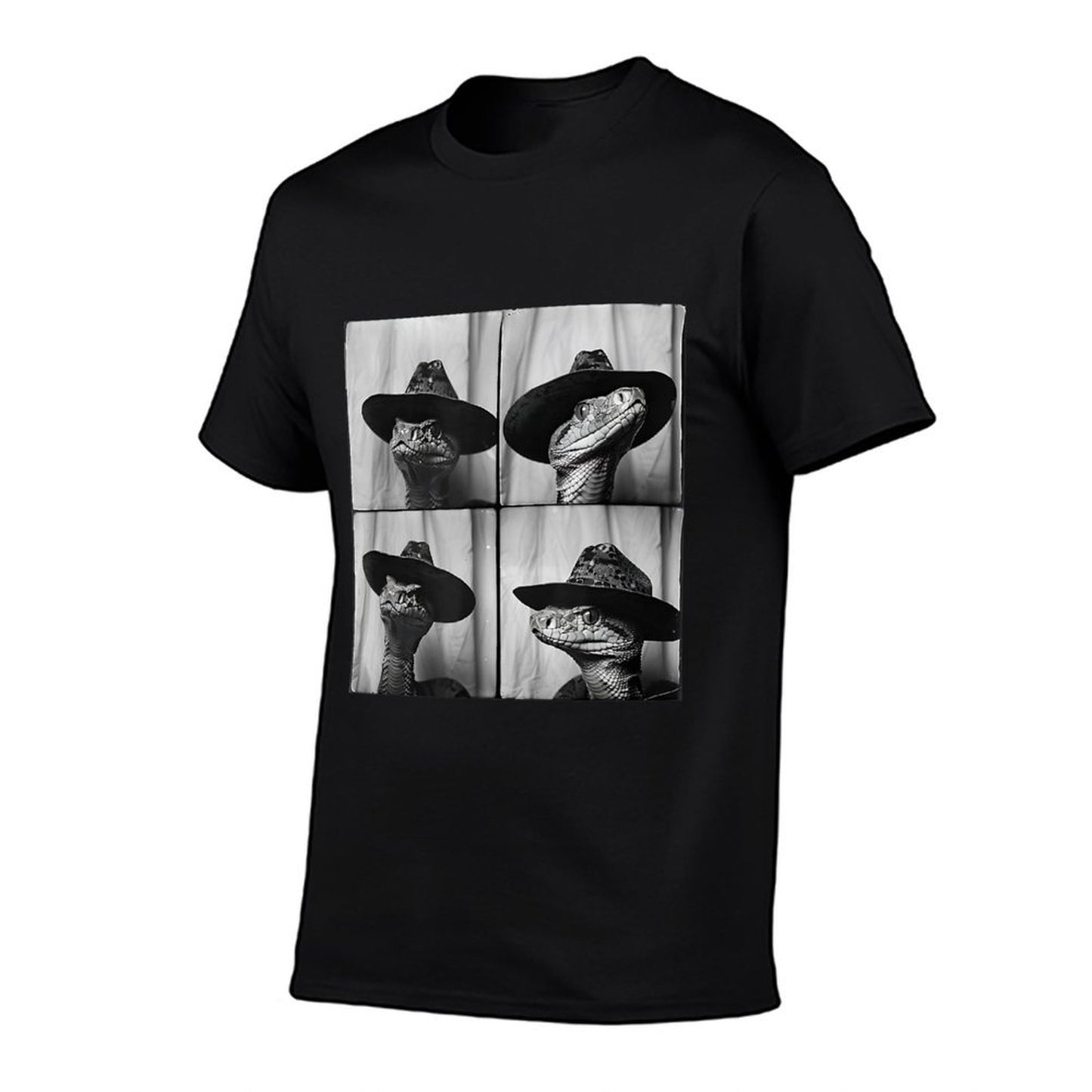 Snake In Cowboy Hat Funny Animal Photobooth Snake Owner T-Shirt
