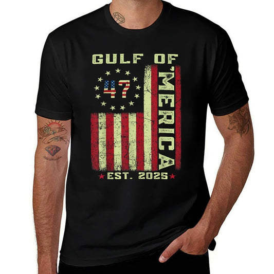 Gulf of 'Merica US Patriotic 2025  Lightweight T-Shirt