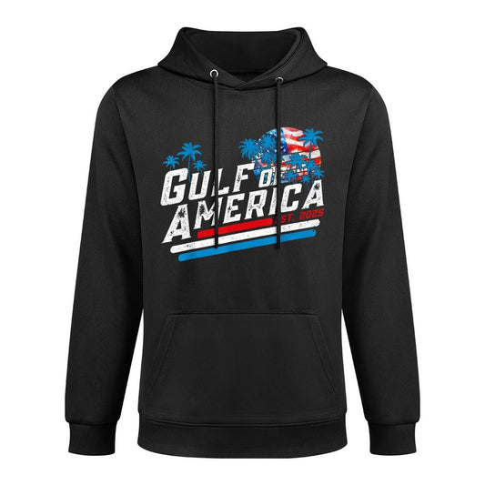 Retro Gulf Of USA America Est 2025 American Gulf Mexico Shape Retention Hoodie