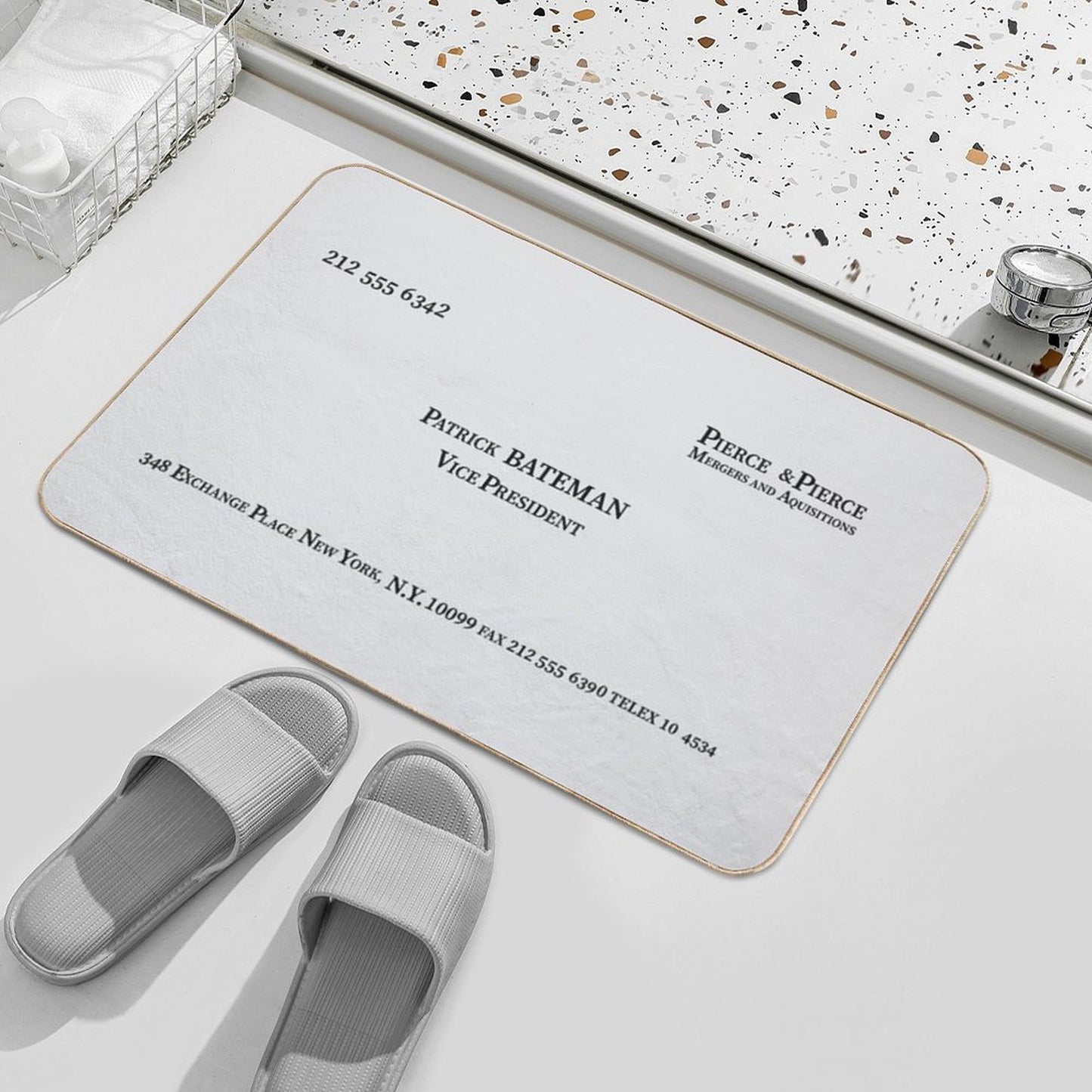 Patrick Bateman American Psycho Business Card Bath Mat