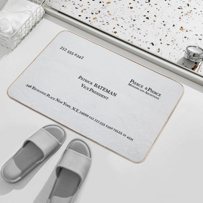 Patrick Bateman American Psycho Business Card Bath Mat