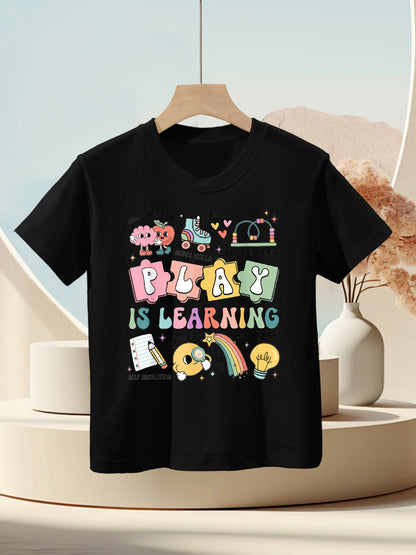 Retro Play Is Learning Kindergarten Teacher Team Women Kids T-Shirt