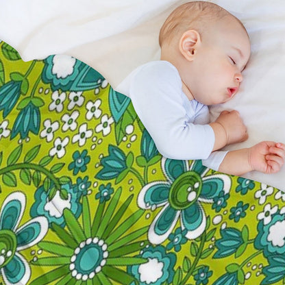 Peace, Love And Flowers Throw Blanket