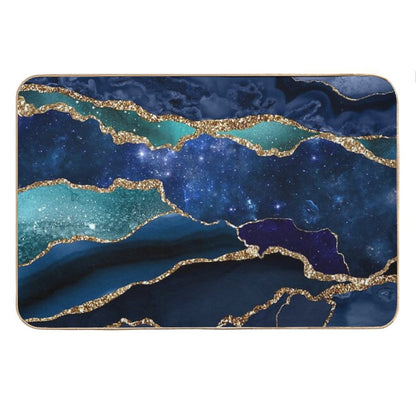 Glamour Milky Way Faux Marble Galaxy I Bath Mat