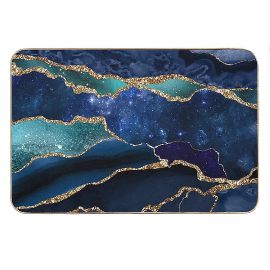 Glamour Milky Way Faux Marble Galaxy I Bath Mat