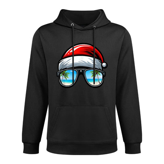 Santa Claus Hat Sunglasses Beach Christmas In July Durable Construction Hoodie