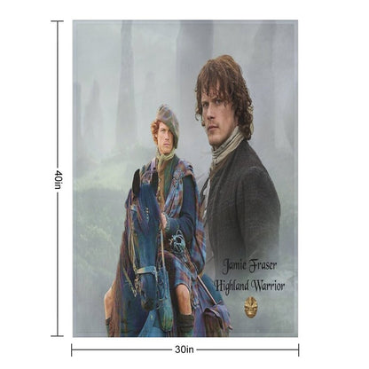 Jamie Fraser-Highland WarriorOutlander Throw Blanket