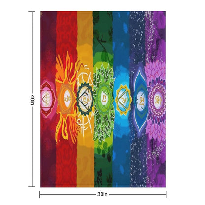 Healing Chakra Blanket Throw Blanket
