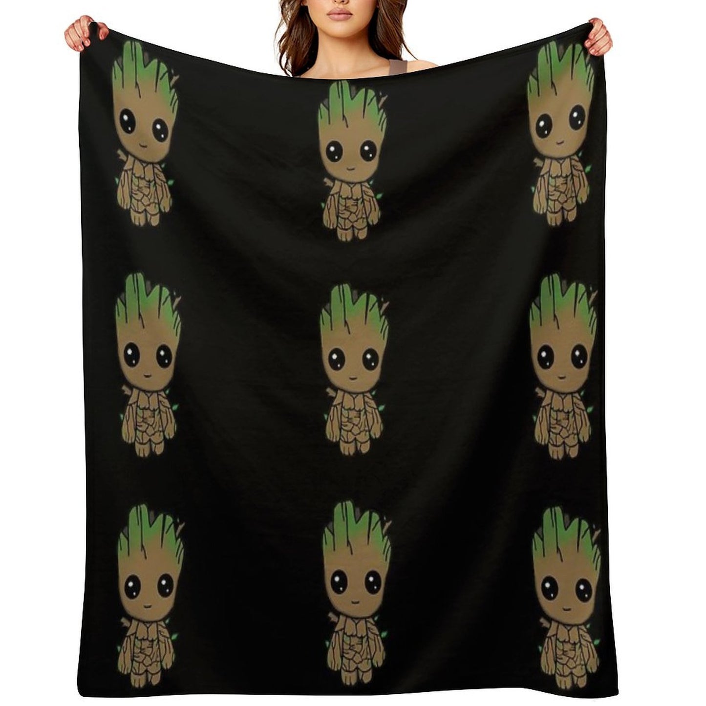 I AM GROOT - Little Chibi Throw Blanket