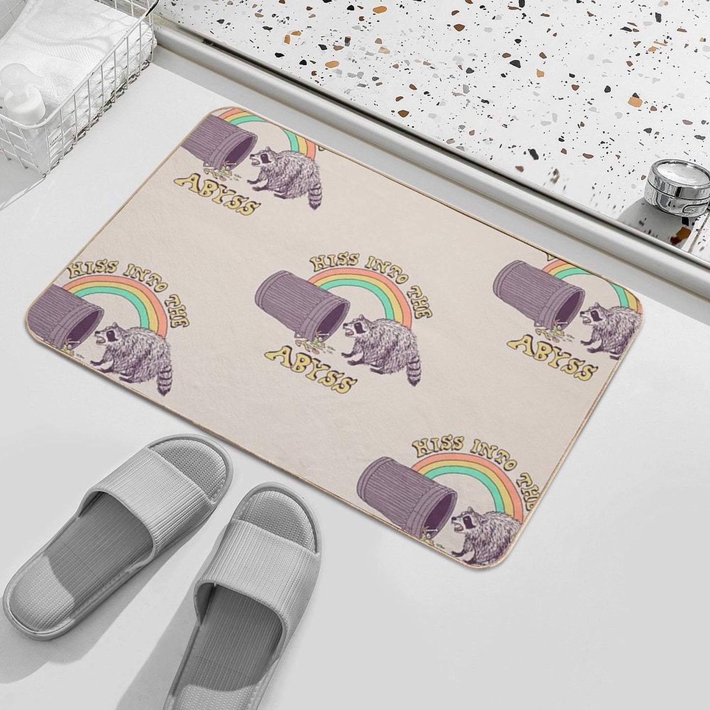 Hiss Into The Abyss  Easy To Clean Bath Mat