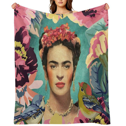 Frida Kahlo V Throw Blanket
