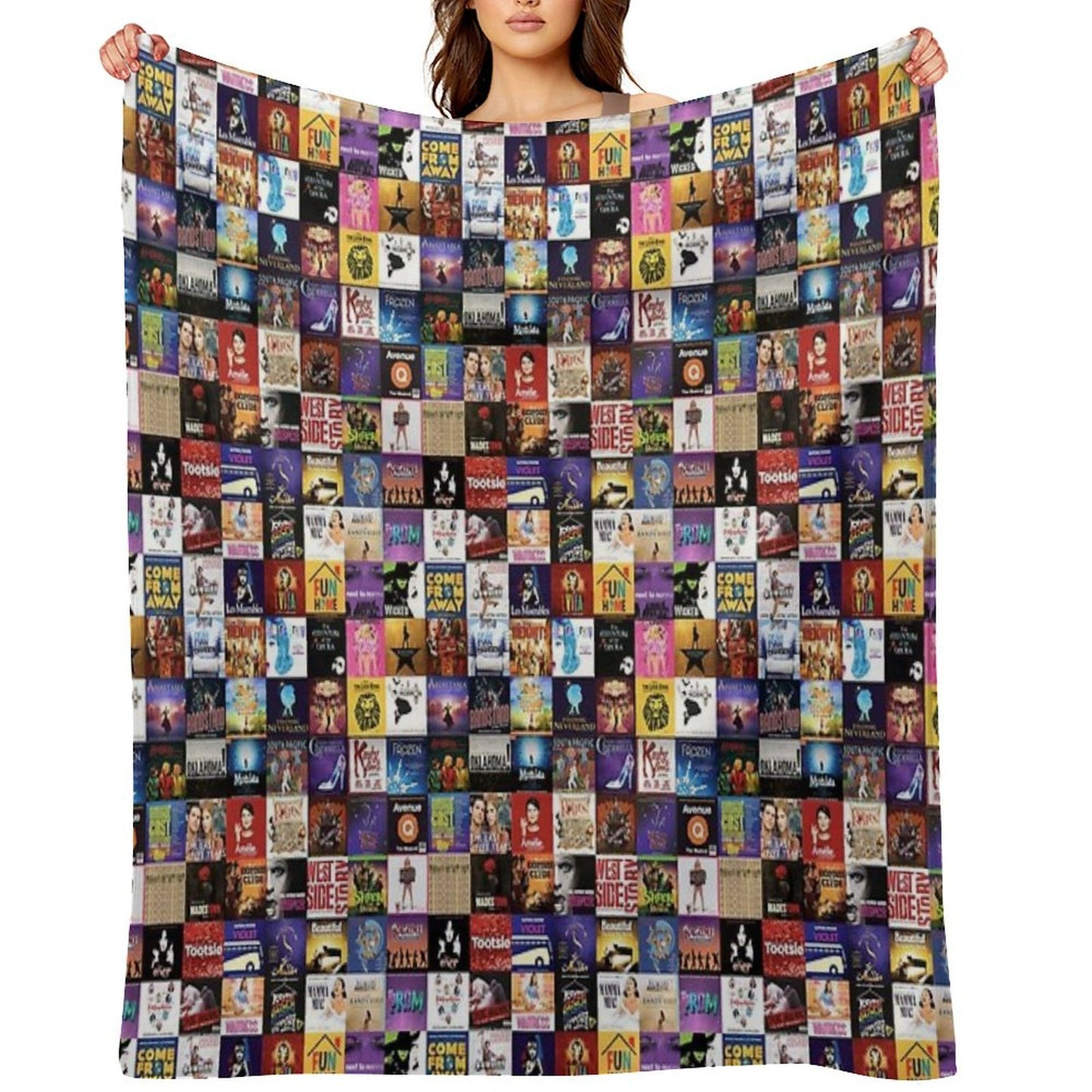 Musicals Collage Throw Blanket
