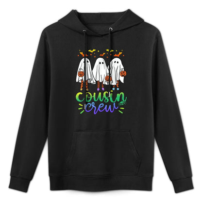 Boo Cousin Crew Halloween Ghost Trick Treat Squad Matching Casual Wear Hoodie