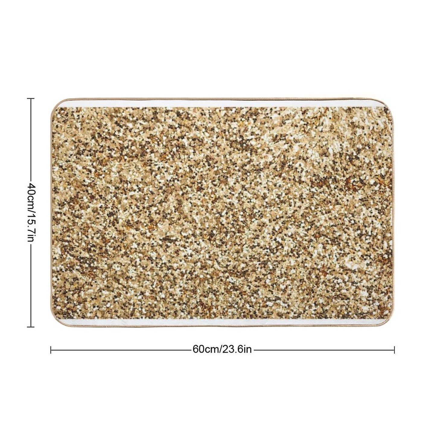 Photograph of Golden Glamour ONLY - Not Reflective Bath Mat