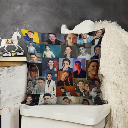 Noah Schnapp Linen Throw Pillow Cover