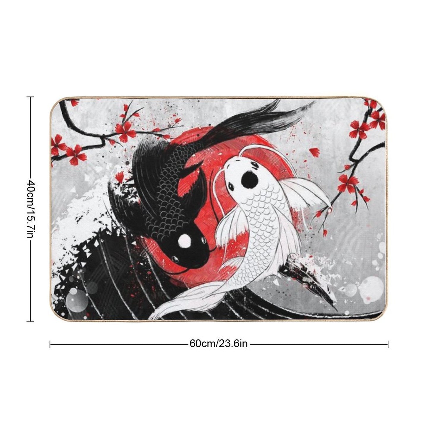 Koi Fish - Yin Yang Bath Mat