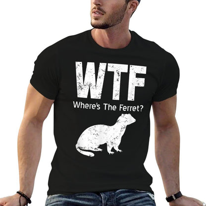 WTF Where&#39;s The Ferret Funny Ferret T-Shirt