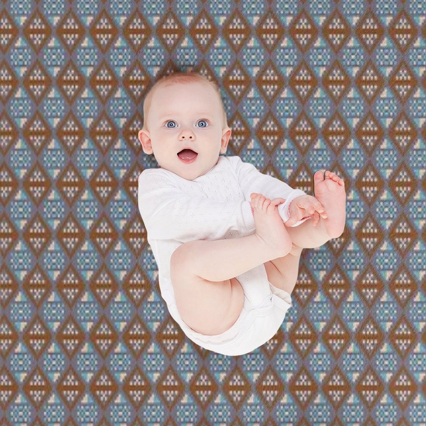 Pixel Art Pattern Seamless for Fabric Throw Blanket
