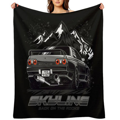 VR38 Swapped Skyline R32 Throw Blanket