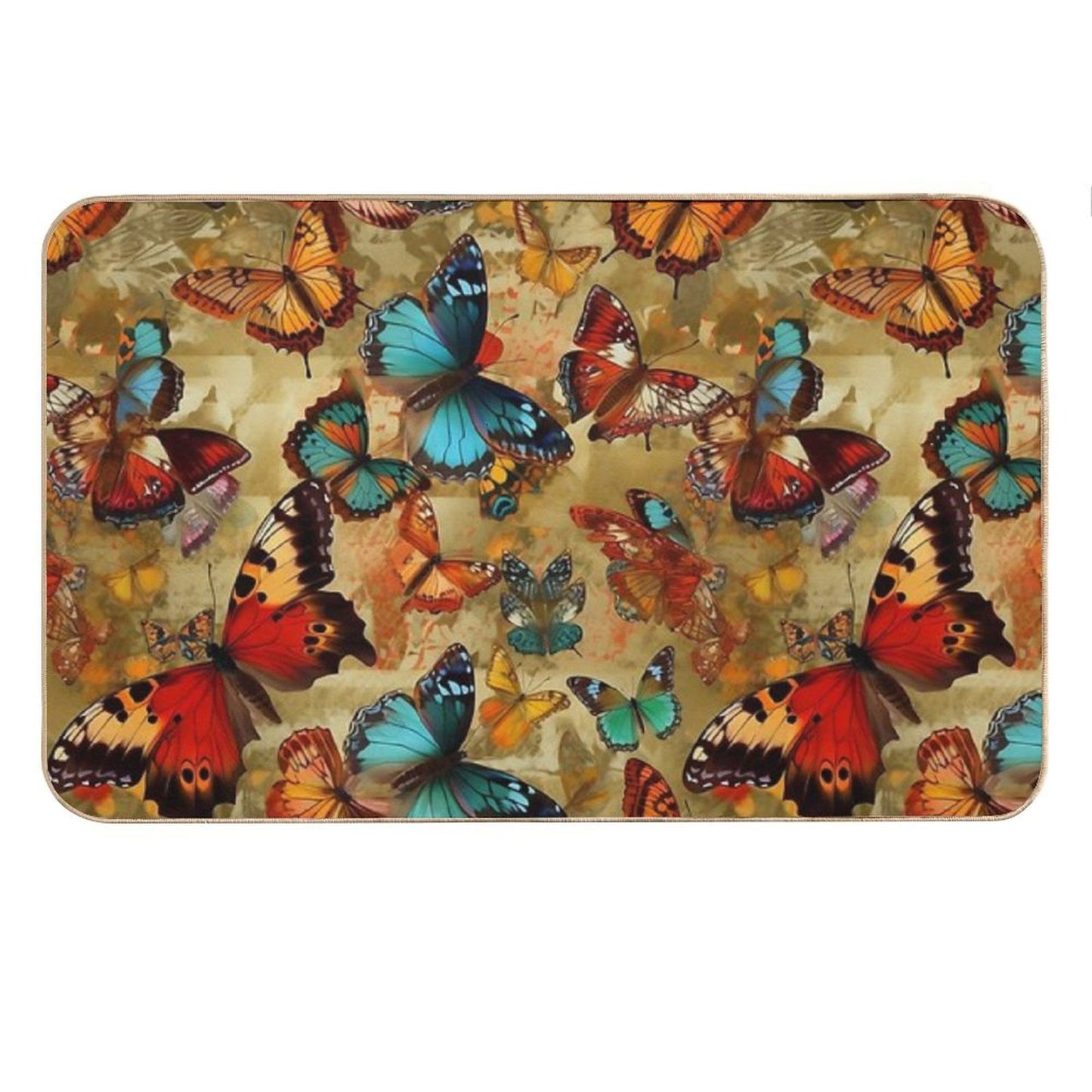 Embrace The Beauty of Bold Colors with Butterfly Prints Bath Mat