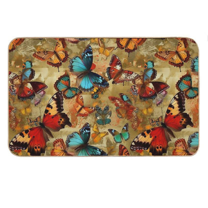 Embrace The Beauty of Bold Colors with Butterfly Prints Bath Mat
