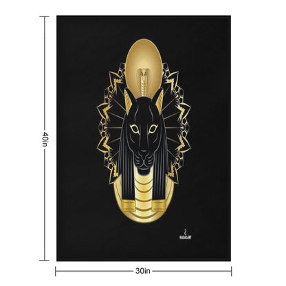 The Egyptian Goddess Sekhmet Throw Blanket