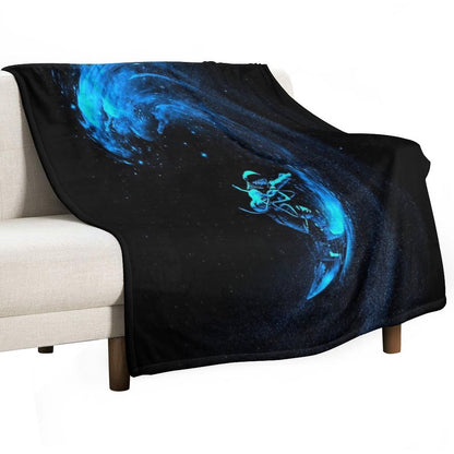 Space Surfing Throw Blanket